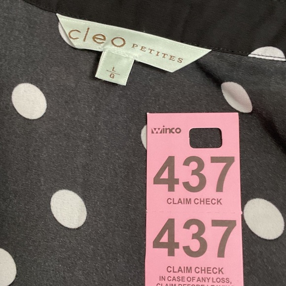 P437. Cleo Black and White Polka Dot Topper |PL - Picture 5 of 5